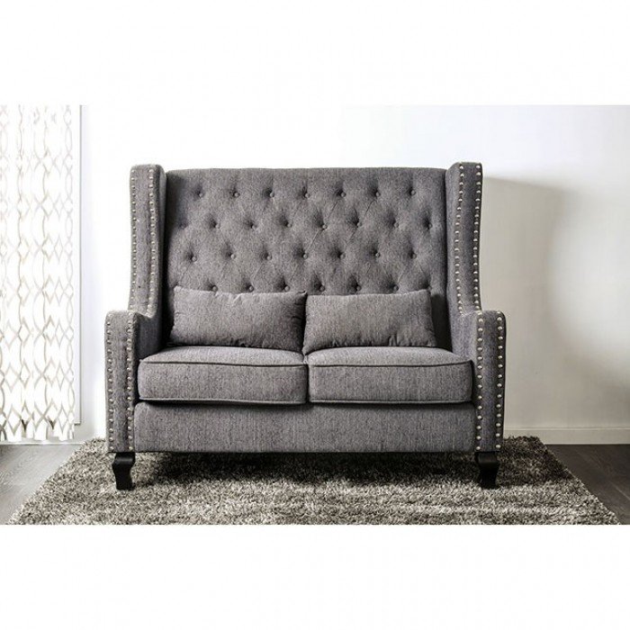 cm-bn6449gy-z.jpg Alicante Love Seat Bench, Gray - Image 1