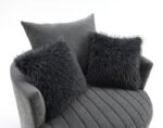 Hoople Channel Tufted Swivel Chair - Image 9