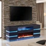Terni TV Stand w Fireplace & 2 Side Tables