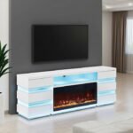 Terni TV Stand w Fireplace & 2 Side Tables