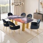 Northolt 7 Pc. Dining Table Set W Black Chair