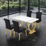 Holstebro 5 Pc 60" Dining Table Set
