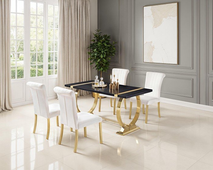 fm37010gd-t-60-5pc07gw-1-z.jpg Horley 60" Dining Table, Gold Frame - Image 1