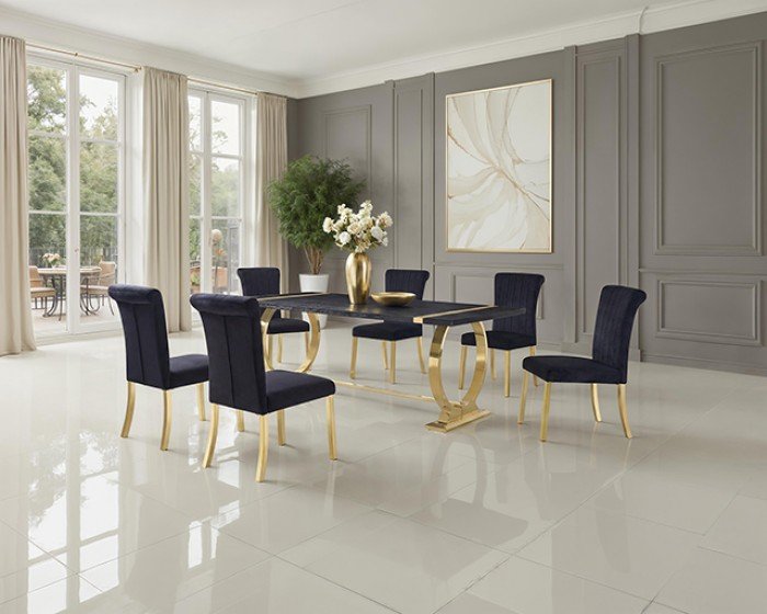 fm37010gd-t-80-5pc07gb-1-z.jpg Horley 80" Dining Table, Gold Frame - Image 1