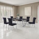 Horley 80" Dining Table, Silver Frame