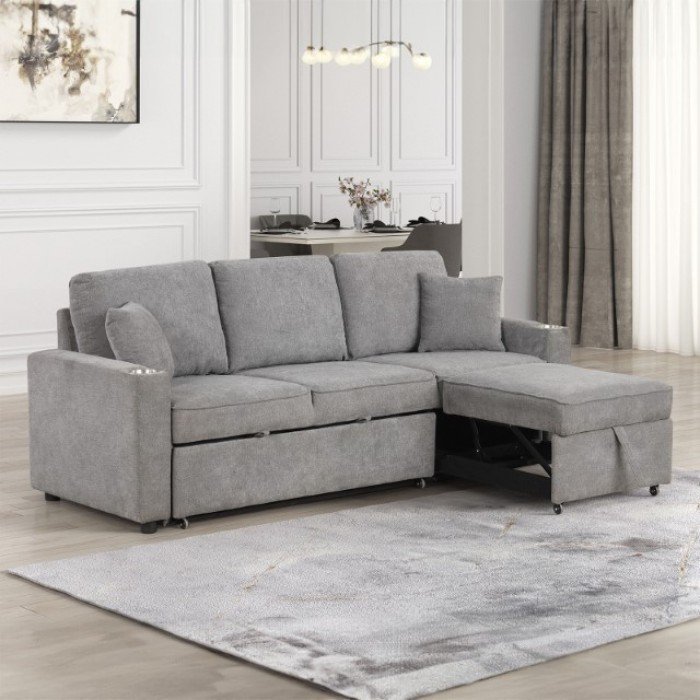 fm6965gy-sf-2.jpg Kendal Sleeper Sofa Sectional - Image 1