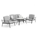 Adele 5 Pc. Conversation Set w Adjustable Chairs - Image 2