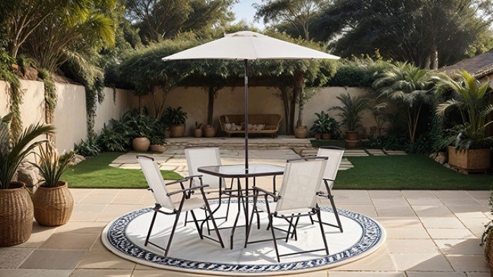 la-d004br-6pk-1-z.jpg Fallone 7 Pc. Outdoor Dining Set - Image 1