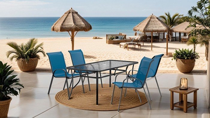 la-d012bk-5pc-bl-1-z.jpg Pierro 5 Pc. Outdoor Dining Set - Image 1