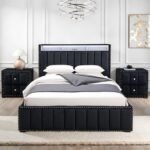 Farese Queen Bed w 2 Nightstands