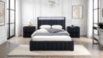 Farese Queen Bed w 2 Nightstands